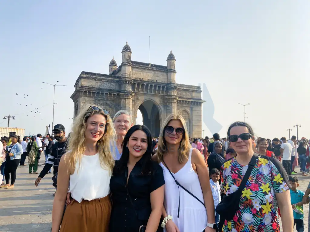 Tourist taking in the majestic view of the Gateway of India during a Mumbai shore excursion