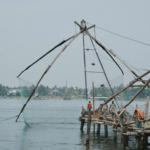 Chinese fishing nets Kochi harbour heritage shore excursion Kerala