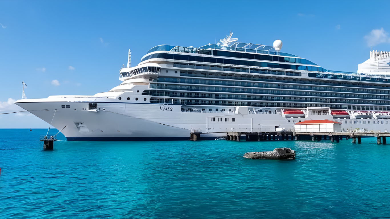 Oceania Vista cruise ship arriving in India