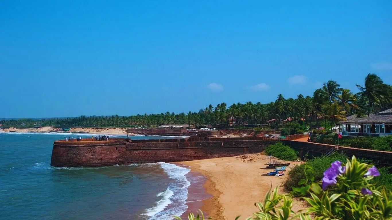 Fort Aguada near Candolim Beach Goa overlooking the Arabian Sea