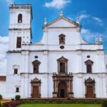 Sé Cathedral Old Goa with white façade and historic architecture