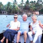 Guests enjoying a private backwater boat ride near Kumbalangi village Kochi