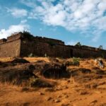 Traditional Portuguese-style Goan house with tiled roof and tropical surroundings