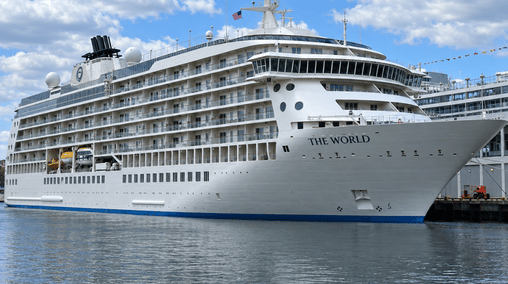 The World cruise ship visiting India